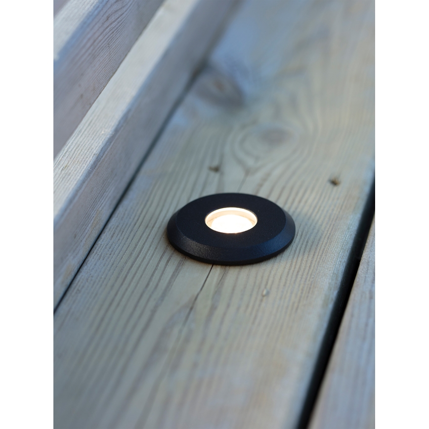Markslöjd 107285 - LED ugradno vanjsko svjetlo GARDEN24 LED/3W/24V IP44 crna