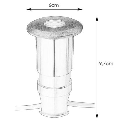Markslöjd 107285 - LED ugradno vanjsko svjetlo GARDEN24 LED/3W/24V IP44 crna
