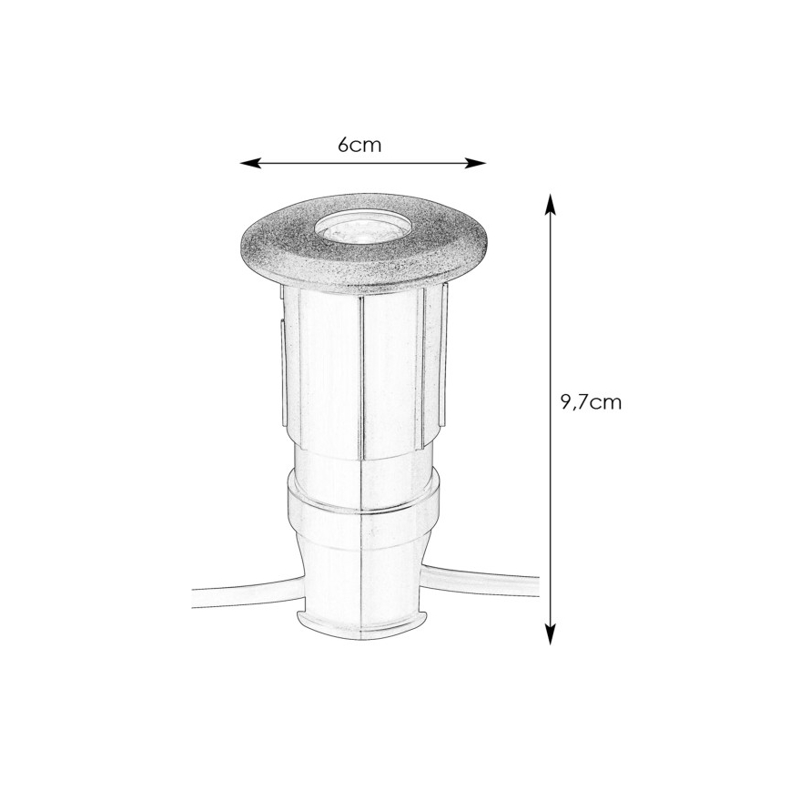 Markslöjd 107285 - LED ugradno vanjsko svjetlo GARDEN24 LED/3W/24V IP44 crna
