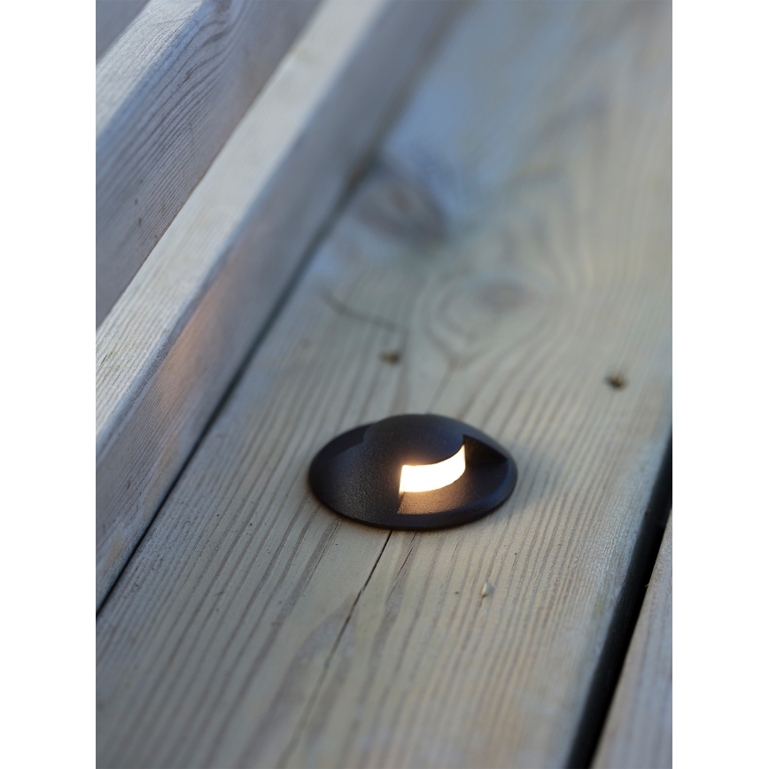 Markslöjd 107289 - LED Vanjska ugradna svjetiljka GARDEN24 LED/0,8W/24V IP44 crna