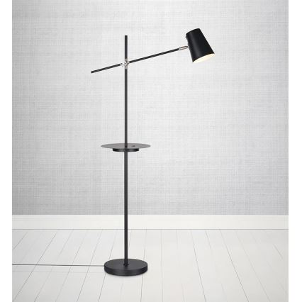 Markslöjd 107307 - Podna lampa s USB priključkom LINEAR 1xE14/40W/230V