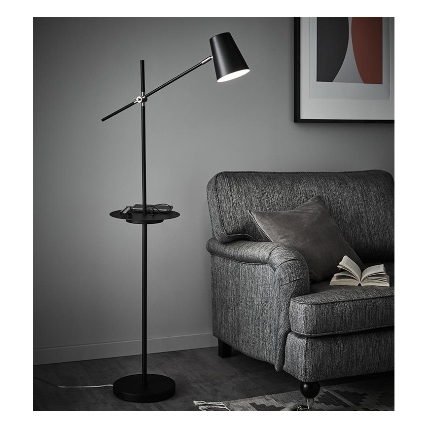Markslöjd 107307 - Podna lampa s USB priključkom LINEAR 1xE14/40W/230V