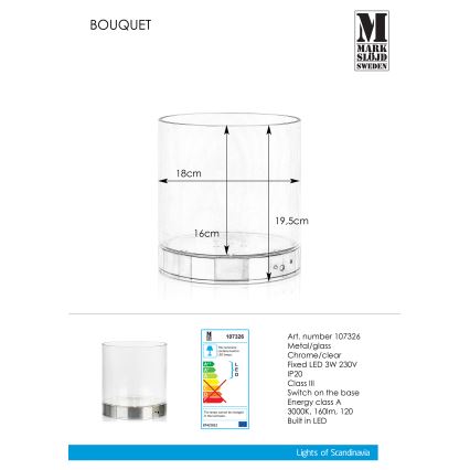Markslöjd 107326 - LED Stolna lampa BOUQUET LED/3W/230V
