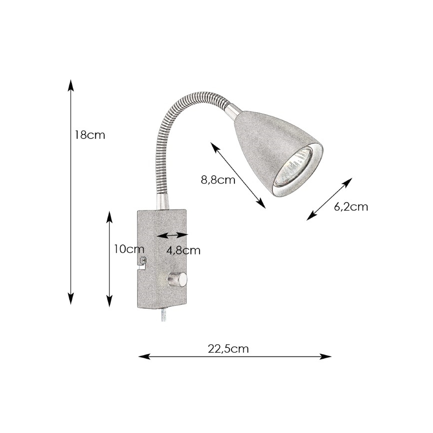 Markslöjd 107410 - Prilagodljivo zidno svjetlo CIRO 1xGU10/7W/230V