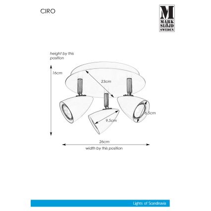 Markslöjd 107412 - Reflektorska svjetiljka CIRO 3xGU10/35W/230V