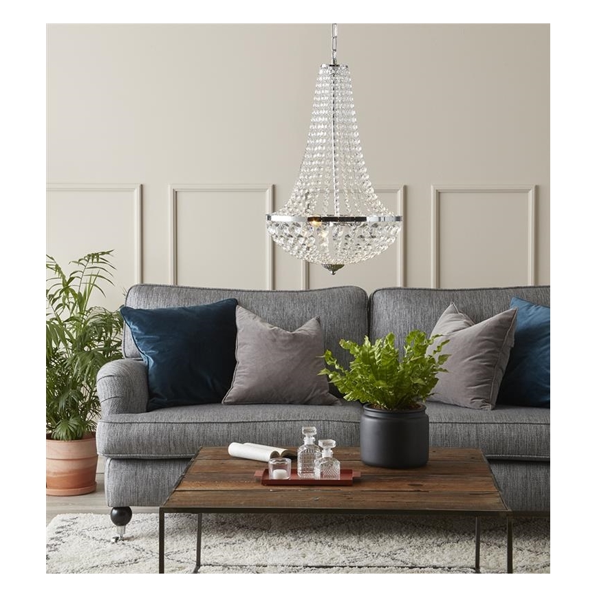 Markslöjd 107550 - Kristalni kupaonski luster na lancu GRÄNSÖ 2xG9/20W/230V IP44
