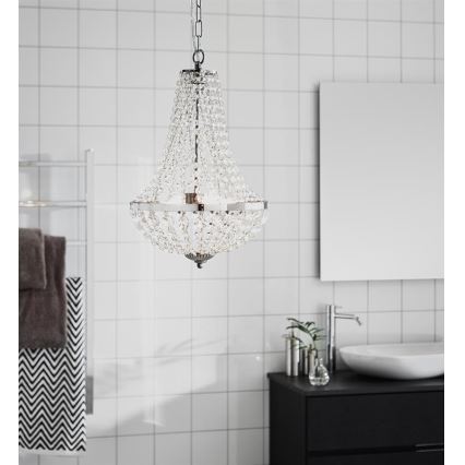 Markslöjd 107550 - Kristalni kupaonski luster na lancu GRÄNSÖ 2xG9/20W/230V IP44