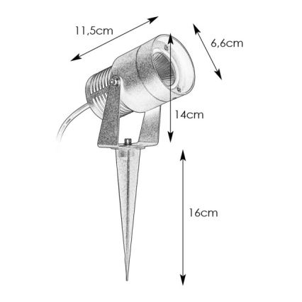Markslöjd 107713 - LED vanjska svjetiljka GARDEN24 LED/3W/24V IP44 matni krom