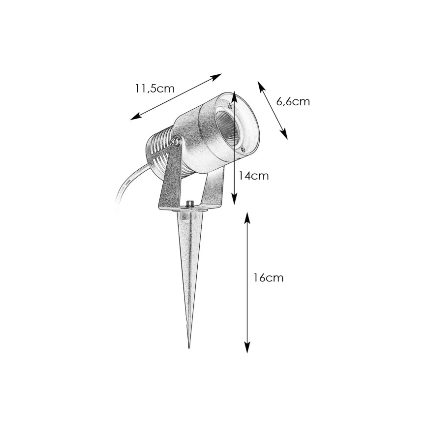 Markslöjd 107713 - LED vanjska svjetiljka GARDEN24 LED/3W/24V IP44 matni krom