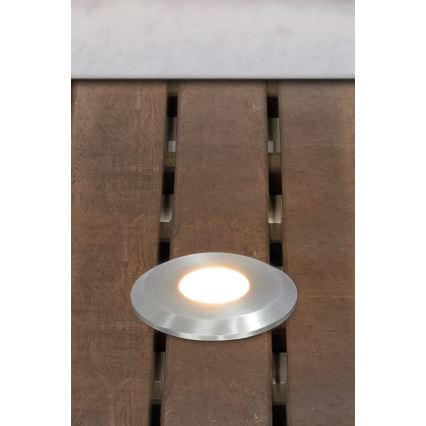 Markslöjd 107716 - LED vanjska ugradna svjetiljka GARDEN24 LED/0,8W/24V IP44 crna/matni krom