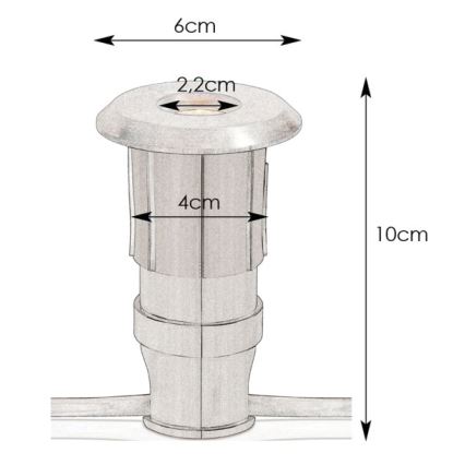 Markslöjd 107716 - LED vanjska ugradna svjetiljka GARDEN24 LED/0,8W/24V IP44 crna/matni krom