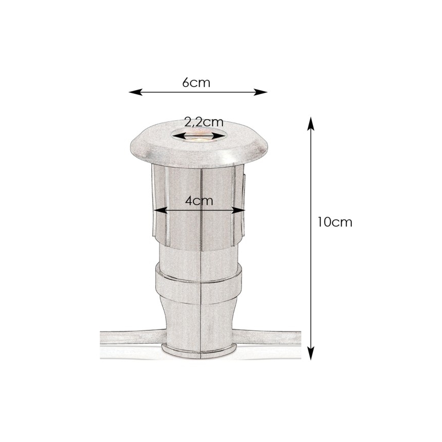 Markslöjd 107717 - LED vanjska ugradna svjetiljka GARDEN24 LED/3W/24V IP44 crna/matni krom