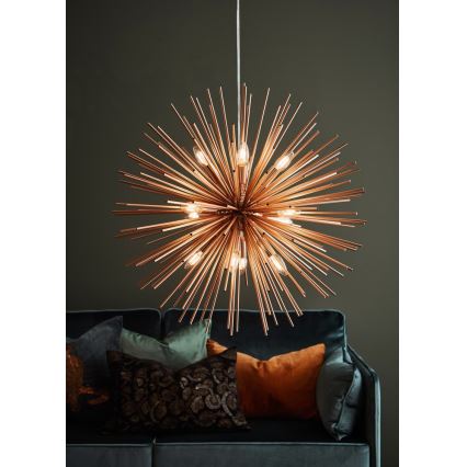 Markslöjd 107752 - Luster na sajli SOLEIL 12xE14/20W/260V rose gold
