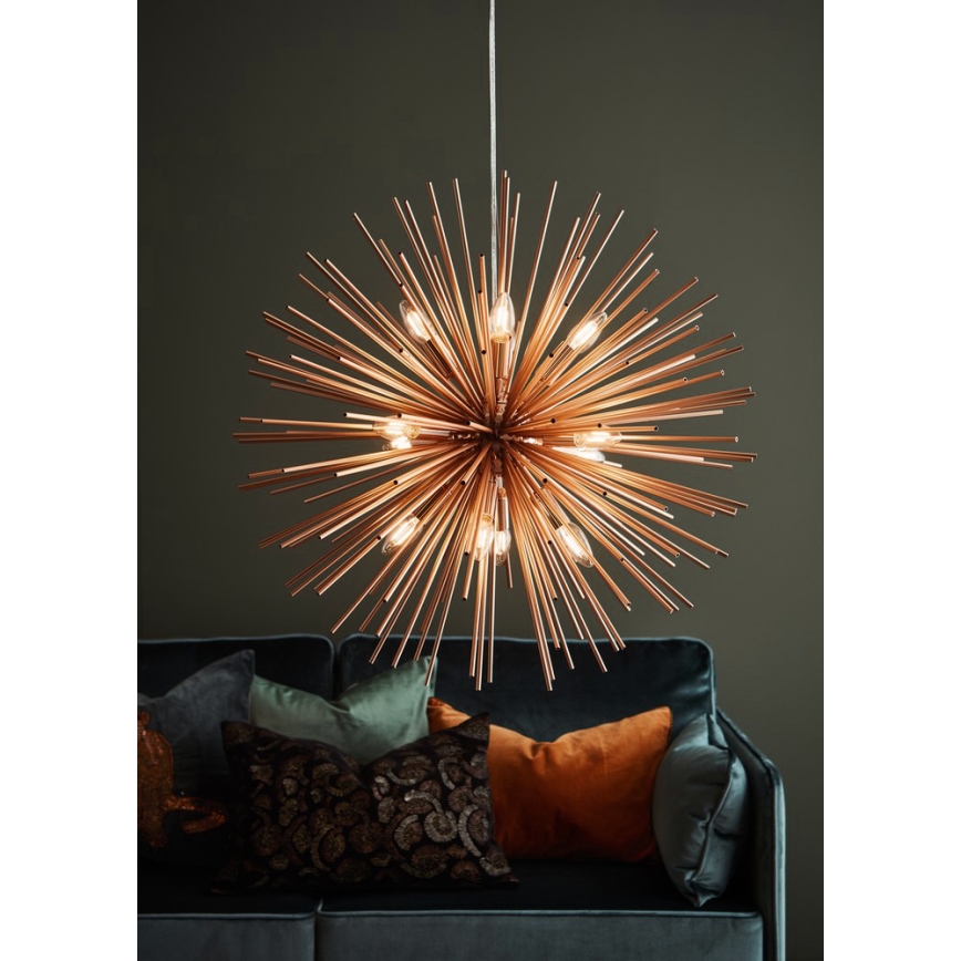 Markslöjd 107752 - Luster na sajli SOLEIL 12xE14/20W/260V rose gold