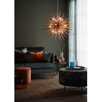 Markslöjd 107752 - Luster na sajli SOLEIL 12xE14/20W/260V rose gold