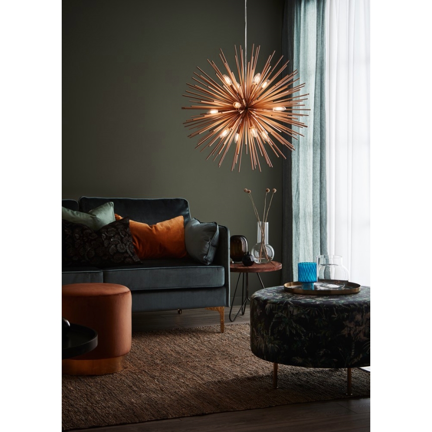 Markslöjd 107752 - Luster na sajli SOLEIL 12xE14/20W/260V rose gold