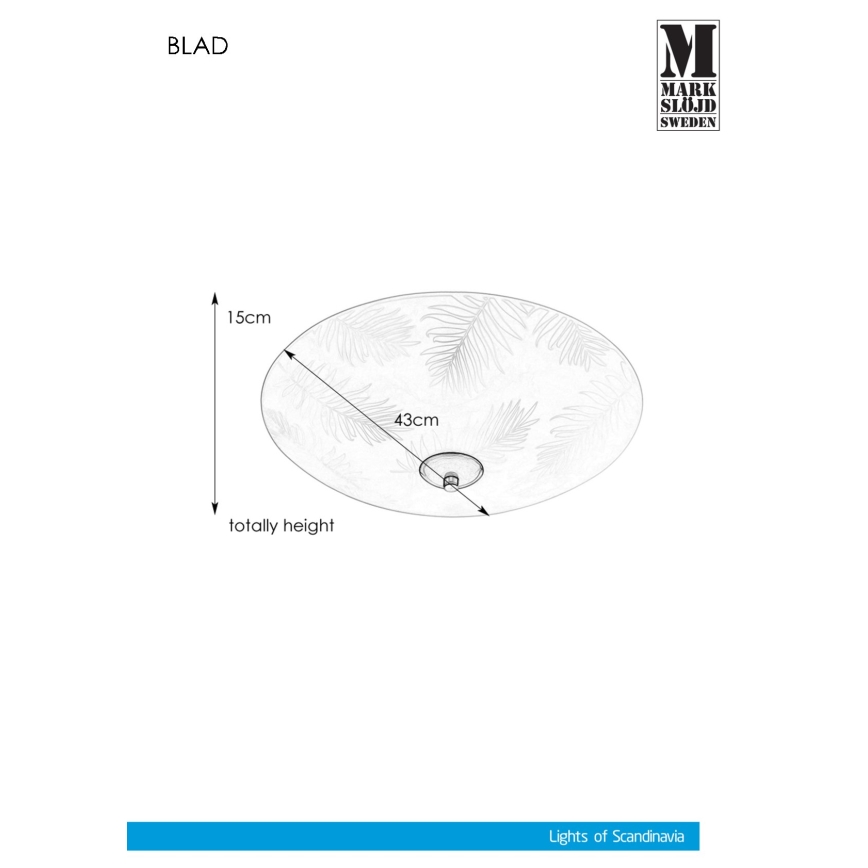 Markslöjd 107755 - Stropna svjetiljka BLAD 3xE14/40W/230V pr. 43 cm