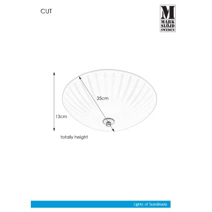 Markslöjd 107758 - Stropna svjetiljka CUT 2xE14/40W/230V pr. 35 cm