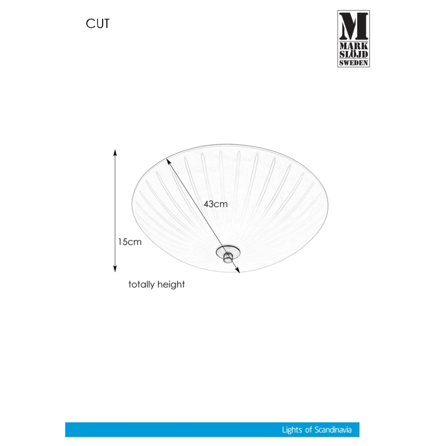 Markslöjd 107759 - Stropna svjetiljka CUT 3xE14/40W/230V pr. 43 cm