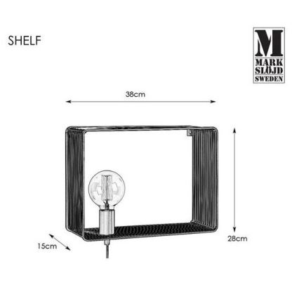 Markslöjd 107814 - Zidna svjetiljka SHELF 1xE27/60W/230V