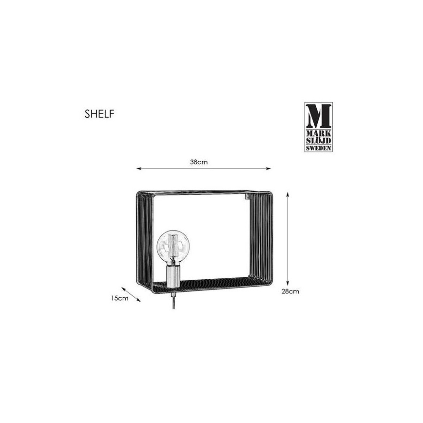 Markslöjd 107815 - Zidna svjetiljka SHELF 1xE27/60W/230V