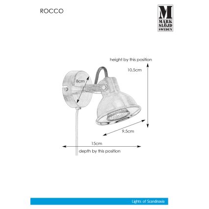 Markslöjd 107853 - Zidna reflektorska svjetiljka ROCCO 1xGU10/7W/230V