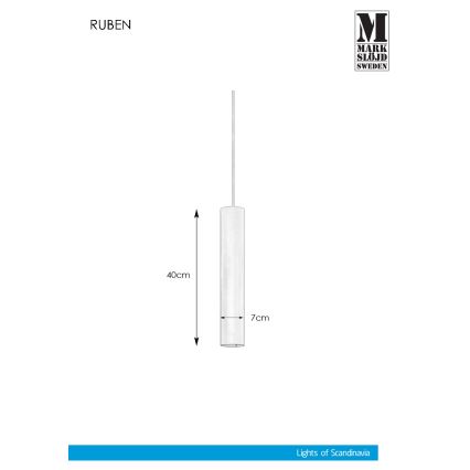 Markslöjd 107880 - Luster s utikačem za utičnicu RUBEN 1xGU10/35W/230V
