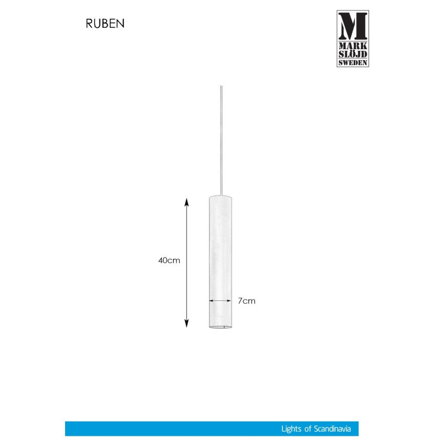 Markslöjd 107880 - Luster s utikačem za utičnicu RUBEN 1xGU10/35W/230V