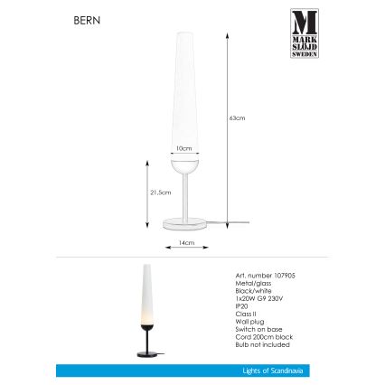 Markslöjd 107905 - Stolna lampa BERN 1xG9/20W/230V