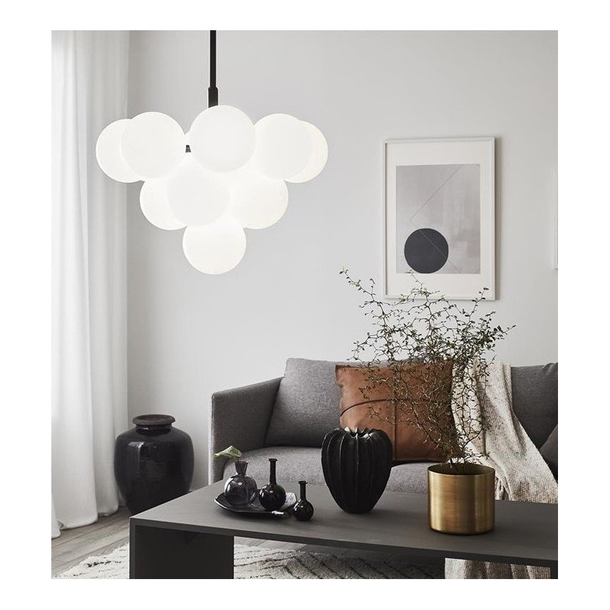 Markslöjd 107911 - Luster na štapu MERLOT 13xG9/20W/230V Ø 56 cm bijela/crna