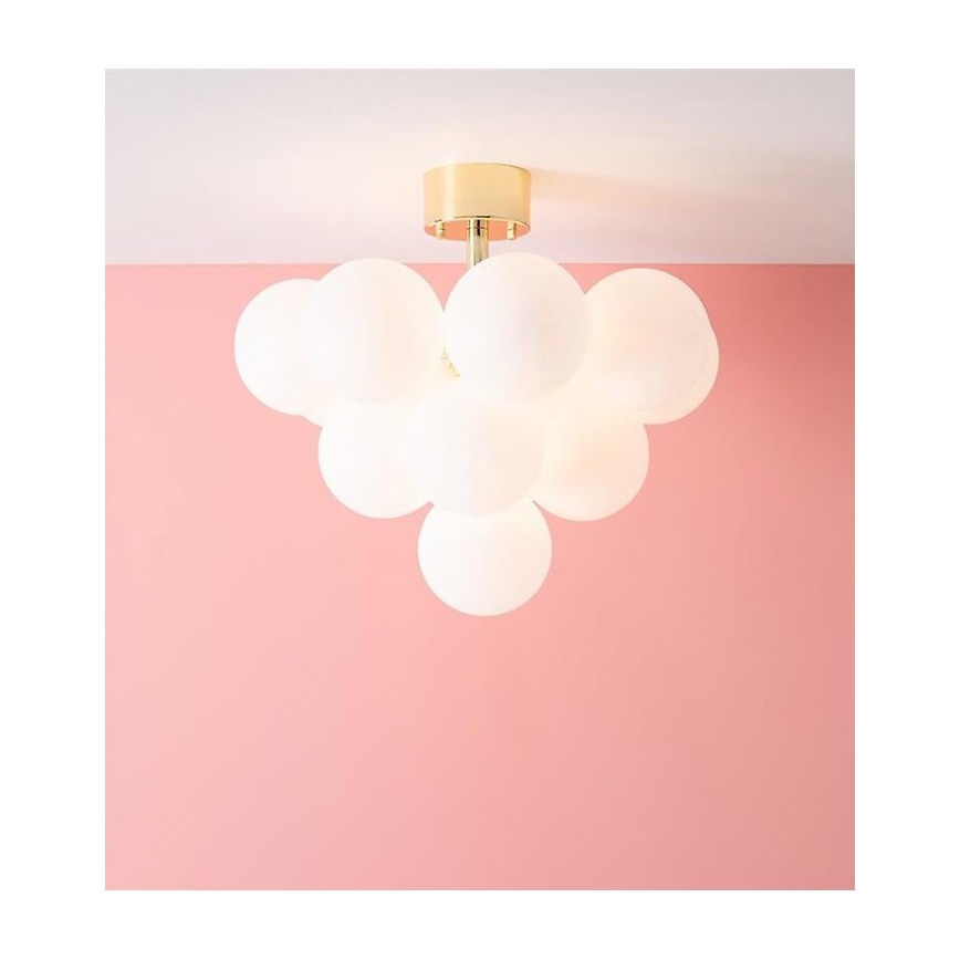 Markslöjd 107912 - Plafonski luster MERLOT, 13x G9/20W/230V, promjer 56 cm, bijela/zlatna