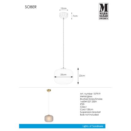 Markslöjd 107919 - Luster na sajli SOBER 1xE27/20W/230V