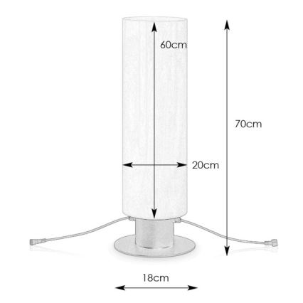 Markslöjd 107985 - LED vanjska svjetiljka GARDEN24 LED/12W/24V 70 cm IP44 crna