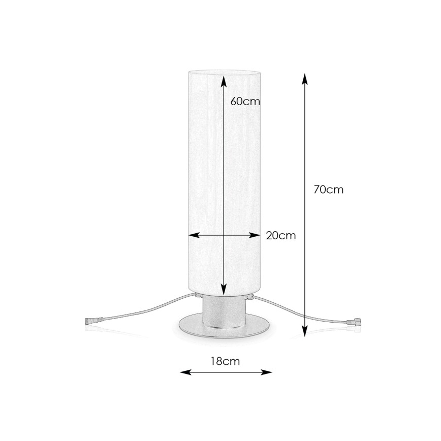 Markslöjd 107985 - LED vanjska svjetiljka GARDEN24 LED/12W/24V 70 cm IP44 crna