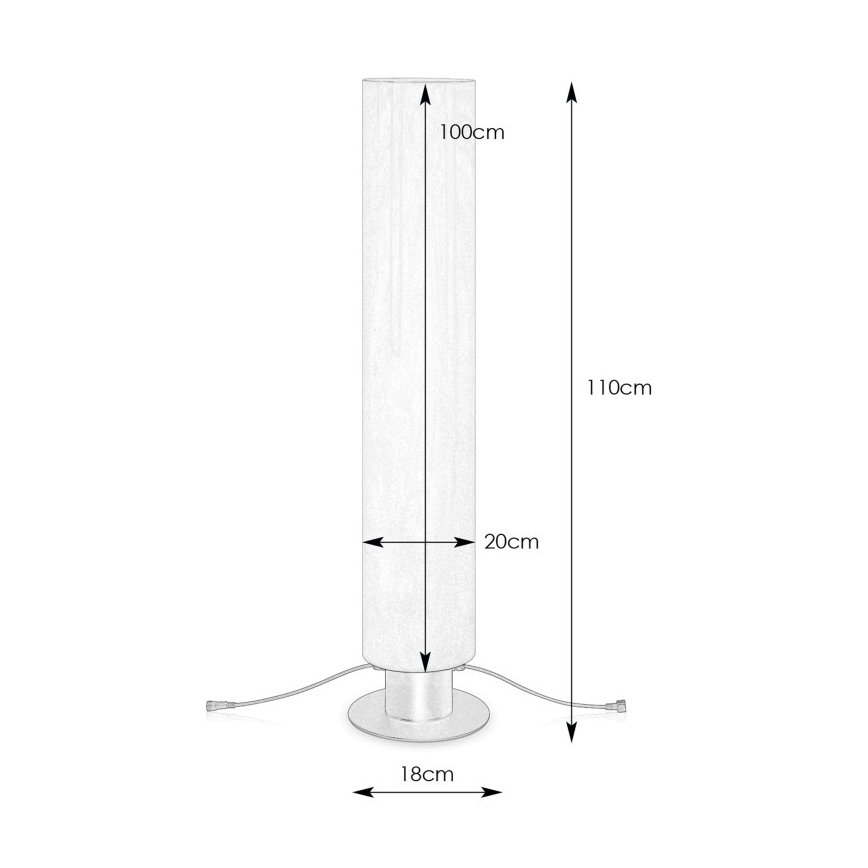 Markslöjd 107986 - LED vanjska svjetiljka GARDEN24 LED/20W/24V 110 cm IP44 crna