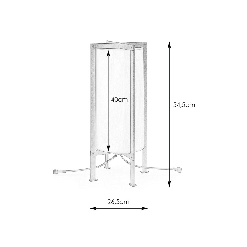 Markslöjd 107987 - LED vanjska svjetiljka GARDEN24 LED/6W/24V 54 cm IP44 crna
