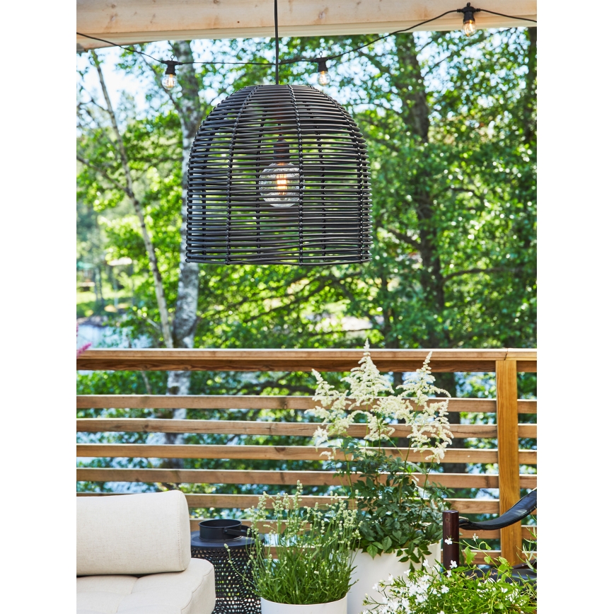 Markslöjd 107990 - LED Vanjska viseća svjetiljka GARDEN24 LED/2,86W/24V IP44 ratan/crna
