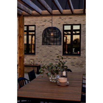 Markslöjd 107990 - LED Vanjska viseća svjetiljka GARDEN24 LED/2,86W/24V IP44 ratan/crna