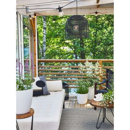 Markslöjd 107990 - LED Vanjska viseća svjetiljka GARDEN24 LED/2,86W/24V IP44 ratan/crna