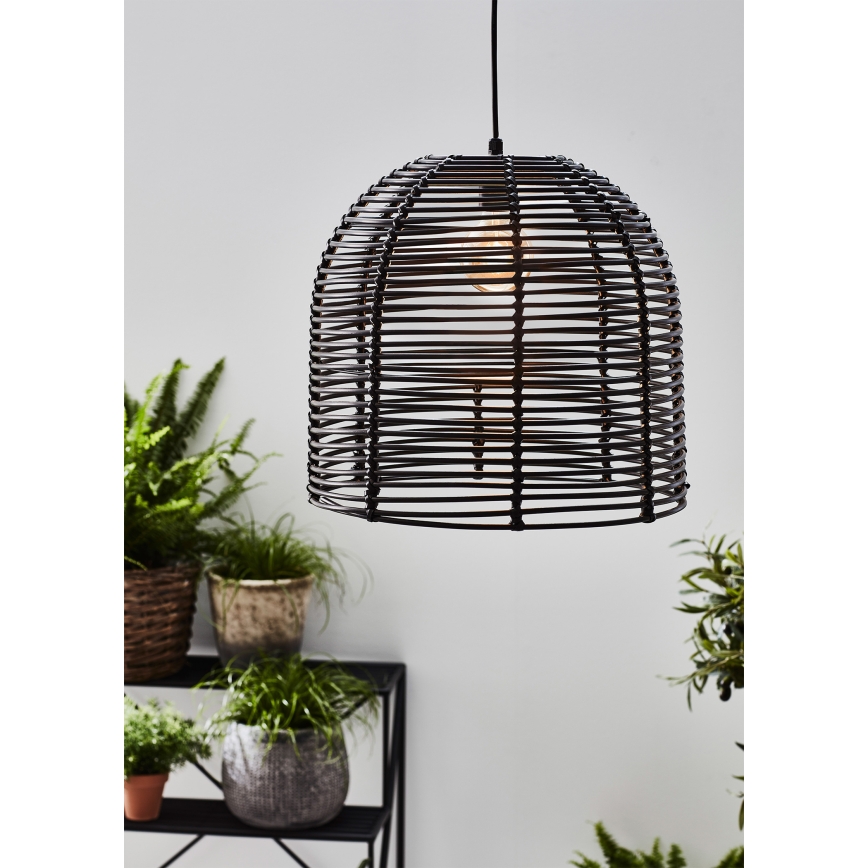 Markslöjd 107990 - LED Vanjska viseća svjetiljka GARDEN24 LED/2,86W/24V IP44 ratan/crna