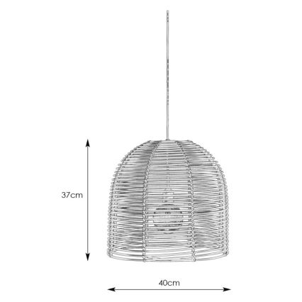 Markslöjd 107990 - LED Vanjska viseća svjetiljka GARDEN24 LED/2,86W/24V IP44 ratan/crna