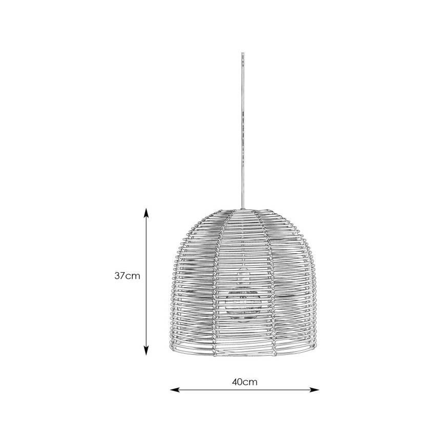 Markslöjd 107990 - LED Vanjska viseća svjetiljka GARDEN24 LED/2,86W/24V IP44 ratan/crna