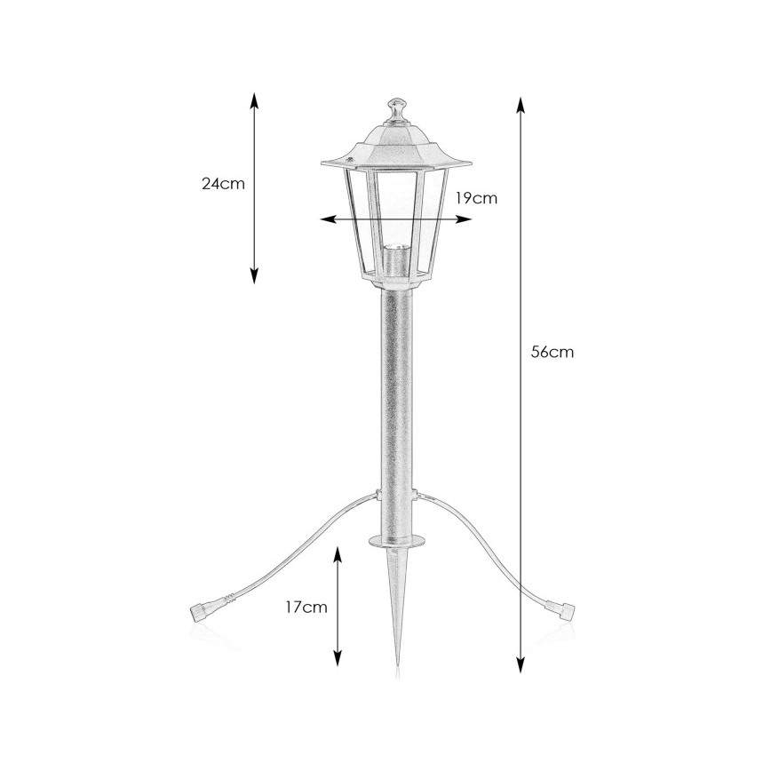 Markslöjd 107991 - LED Vanjska svjetiljka GARDEN24 LED/3W/24V 56 cm IP44 crna