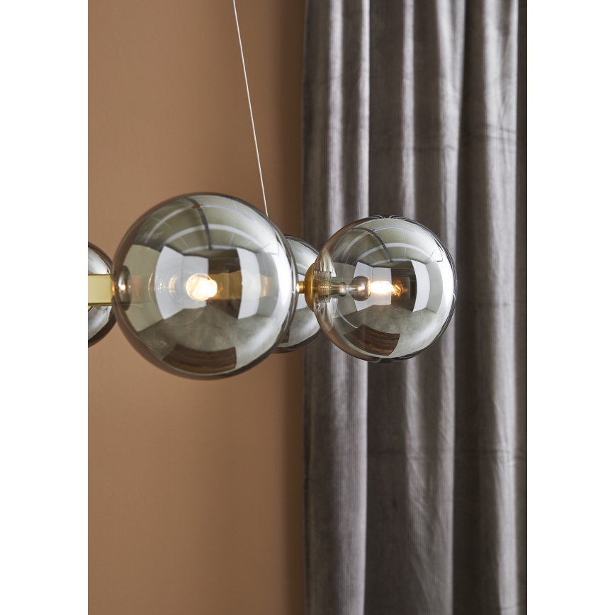 Markslöjd 108050 - Luster na sajli CIRCLE 6xG9/20W/230V zlatna