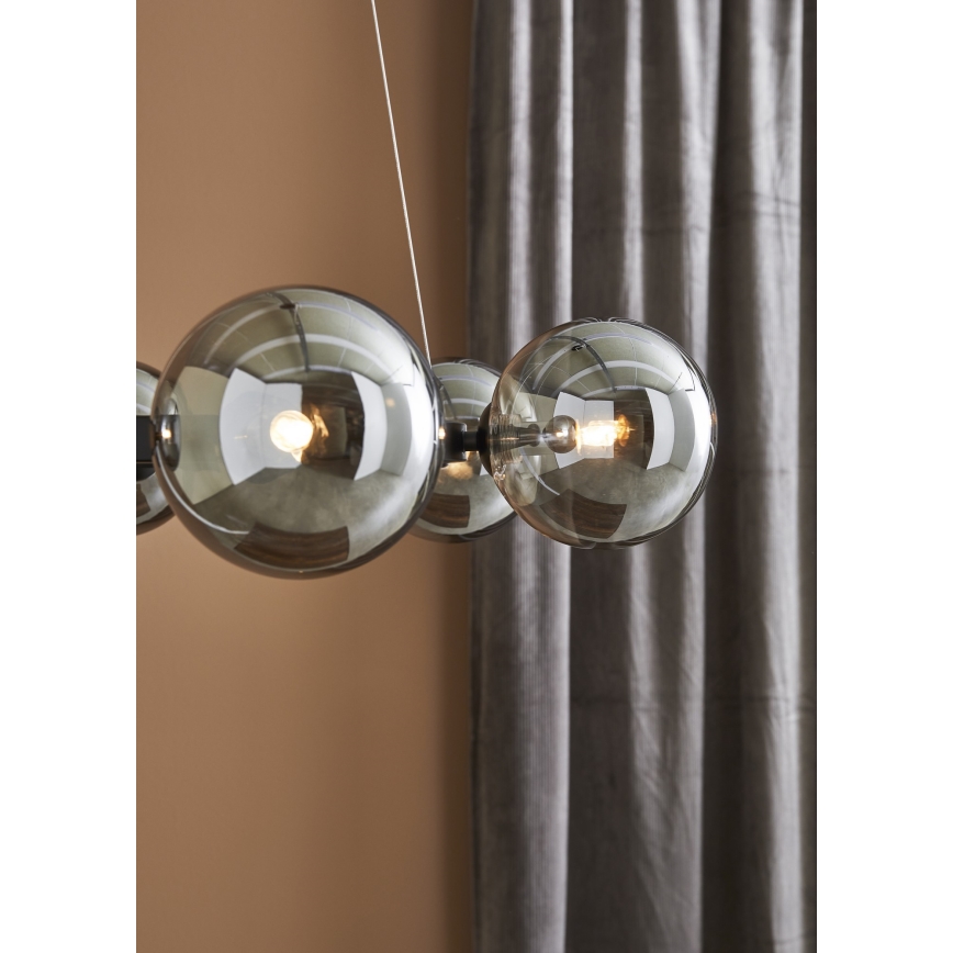 Markslöjd 108051 - Luster na sajli CIRCLE 6xG9/20W/230V crna