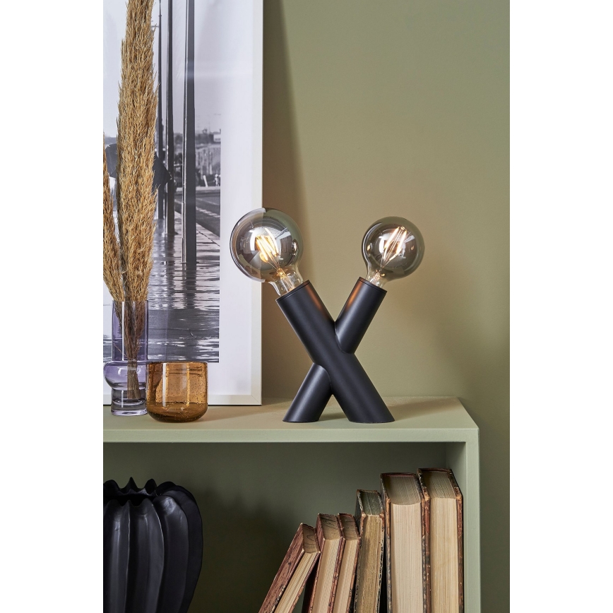 Markslöjd 108052 - Stolna lampa SIMUL 1xE27/40W + 1xE14/40W/230V crna