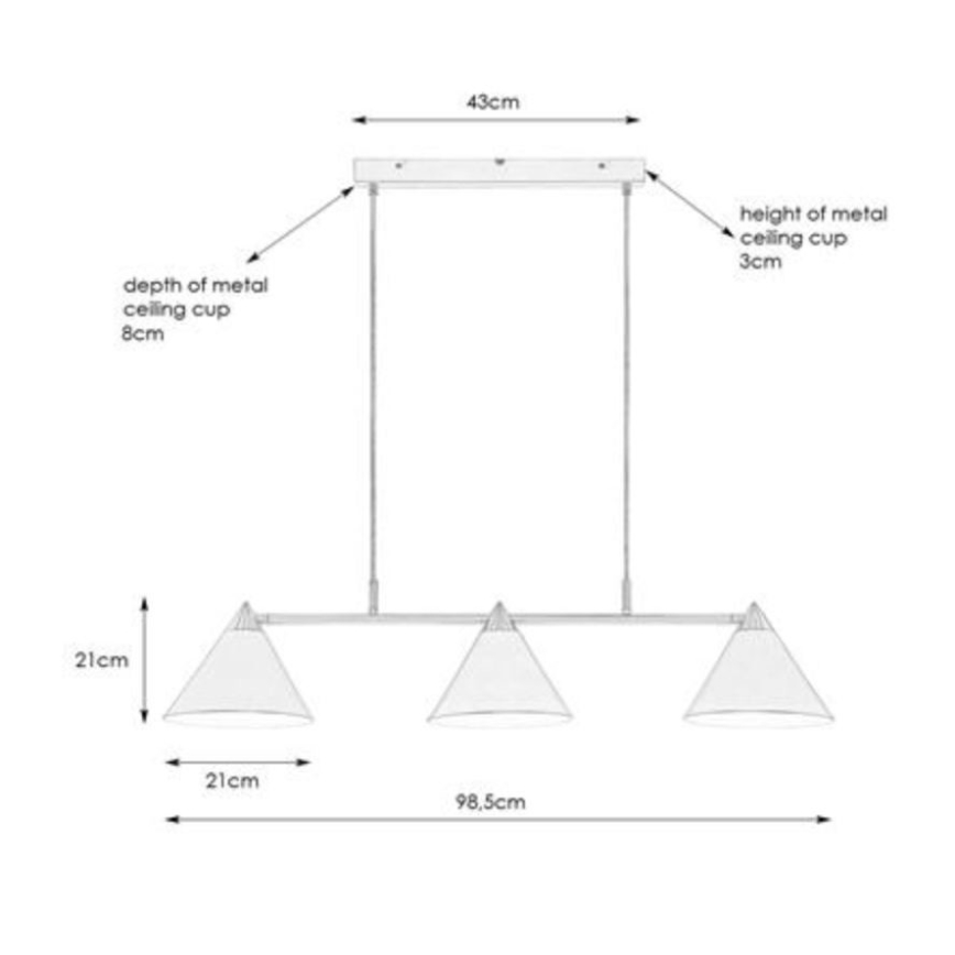 Markslöjd 108075 - Luster na sajli KLINT 3xE14/40W/230V bijela