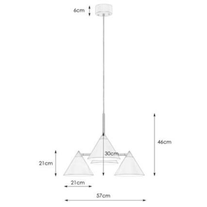 Markslöjd 108077 - Luster na sajli KLINT 4xE14/40W/230V bijela