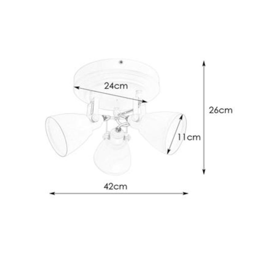 Markslöjd 108081 - Reflektorska svjetiljka za kupaonicu FJÄLLBACKA 3xG9/20W/230V IP44 crna