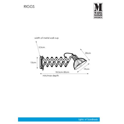 Markslöjd 108105 - Zidna svjetiljka RIGGS 1xE27/60W/230V crna